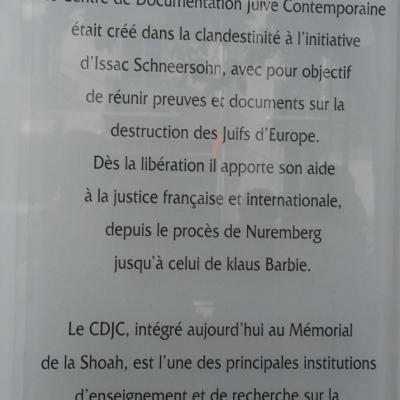 70ème anniversaire de la création du CDJC 23 Mai 2013